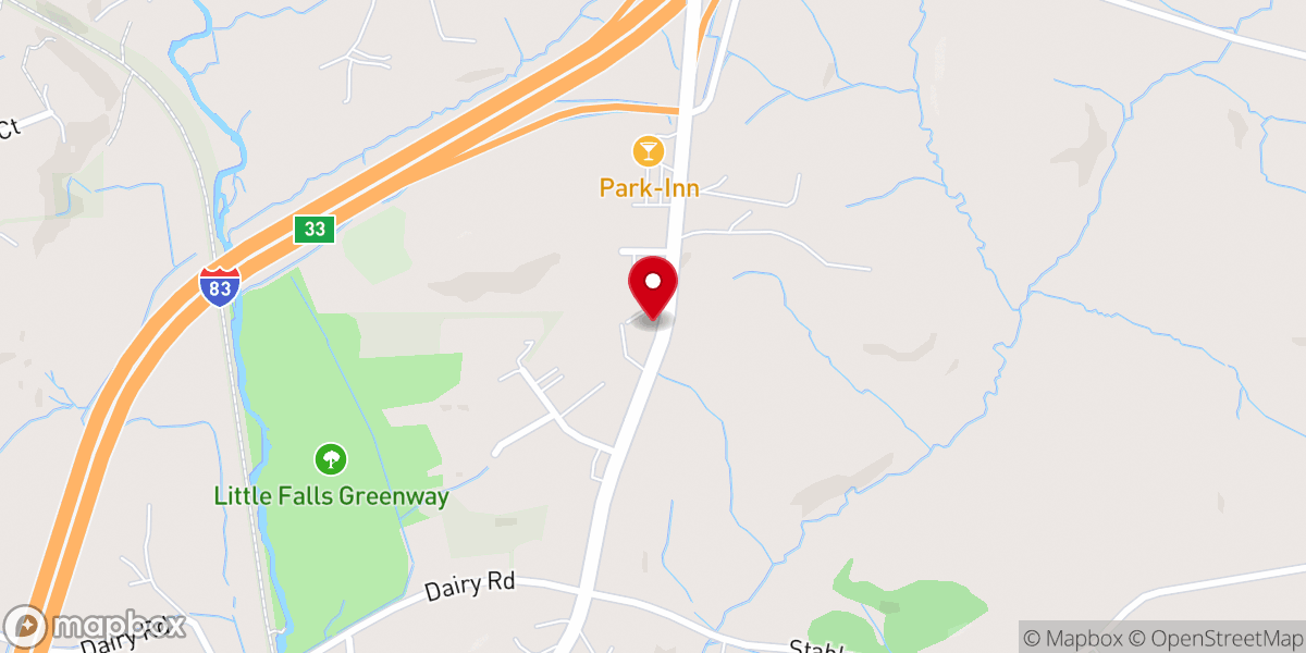 Map showing location of St James' Episcopal Church