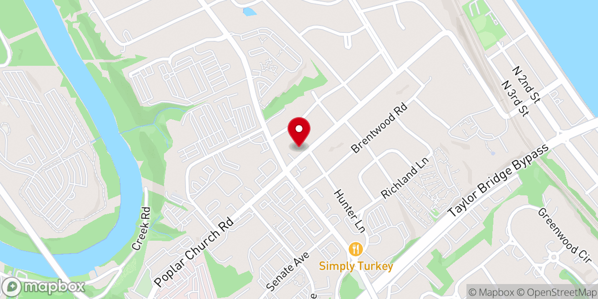 Map showing location of Chapel Hill Church