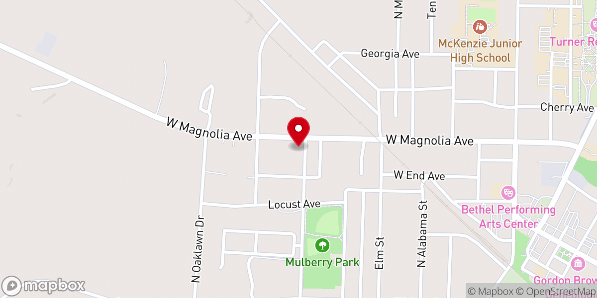 Map showing location of Grace Baptist