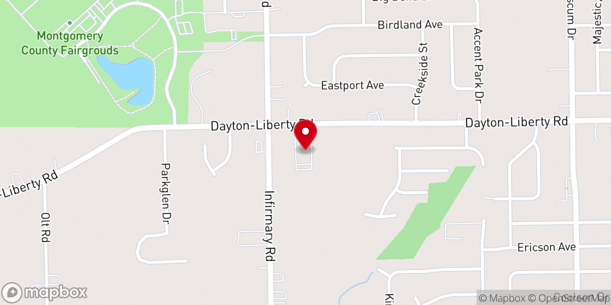 Map showing location of Mt. Carmel Missionary Baptist Church