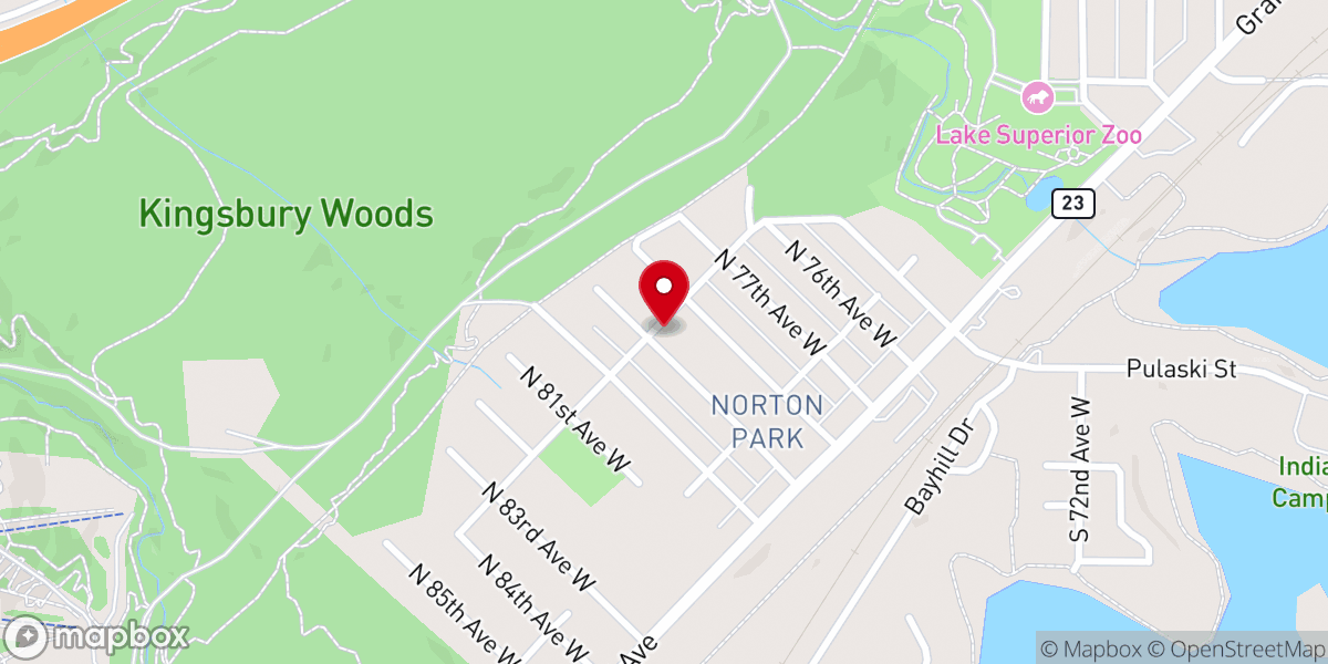 Map showing location of Norton Park United Methodists Church