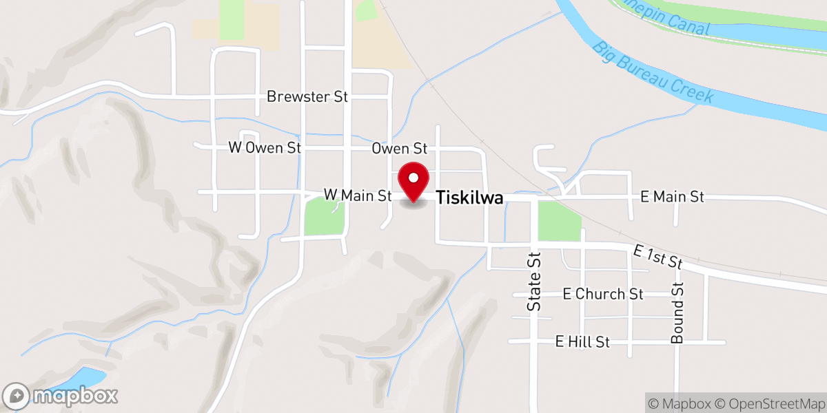 Map showing location of Saint Mary's Catholic Church, Tiskilwa