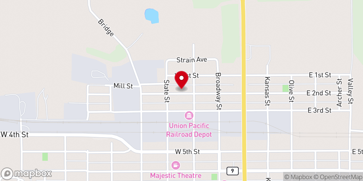 Map showing location of 4J Cowboy Church