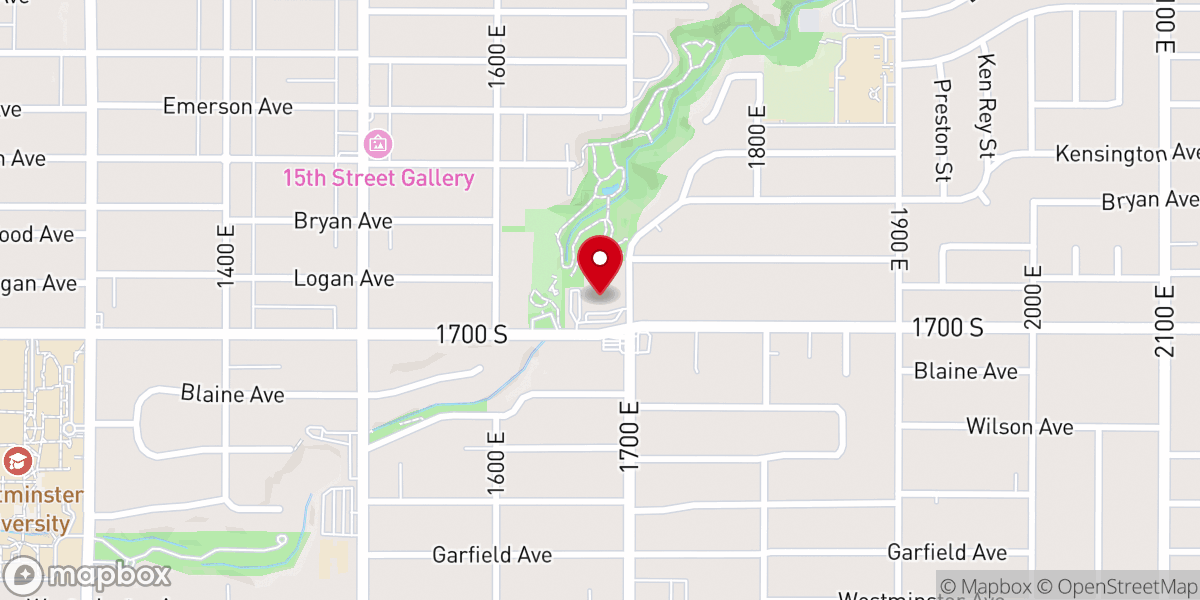 Map showing location of Wasatch Presbyterian Church