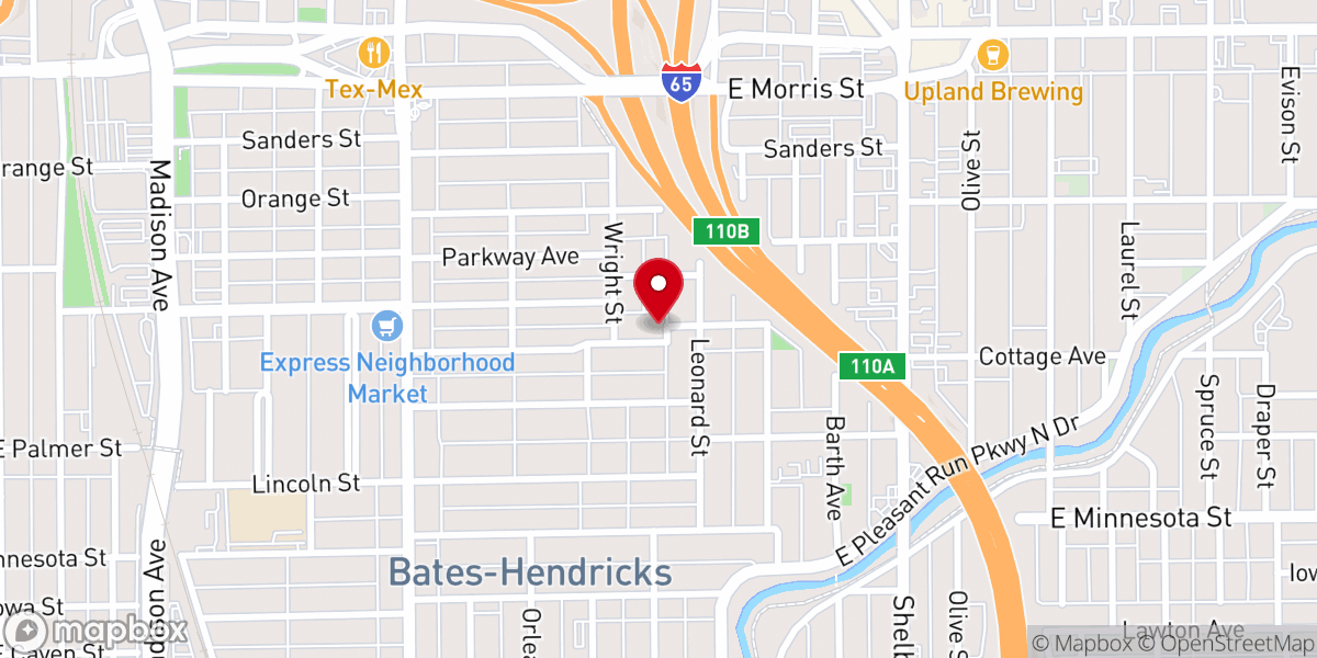 Map showing location of Cottage St Full Gospel Church