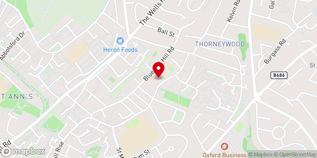 Map showing location of Our Lady & St Edward's Church