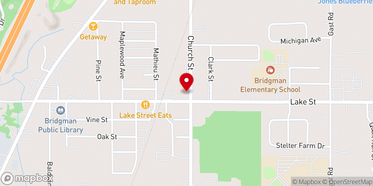 Map showing location of Immanuel Lutheran Church