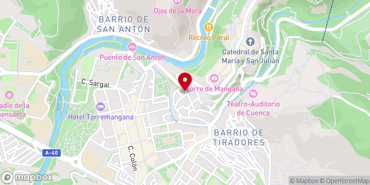 Map showing location of Torre de la Iglesia de Santo Domingo