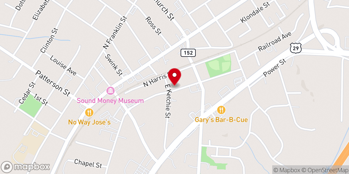 Map showing location of Grace City Church