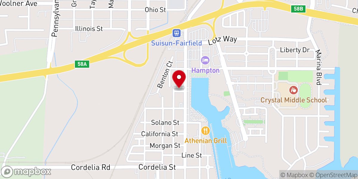 Map showing location of Marina Church