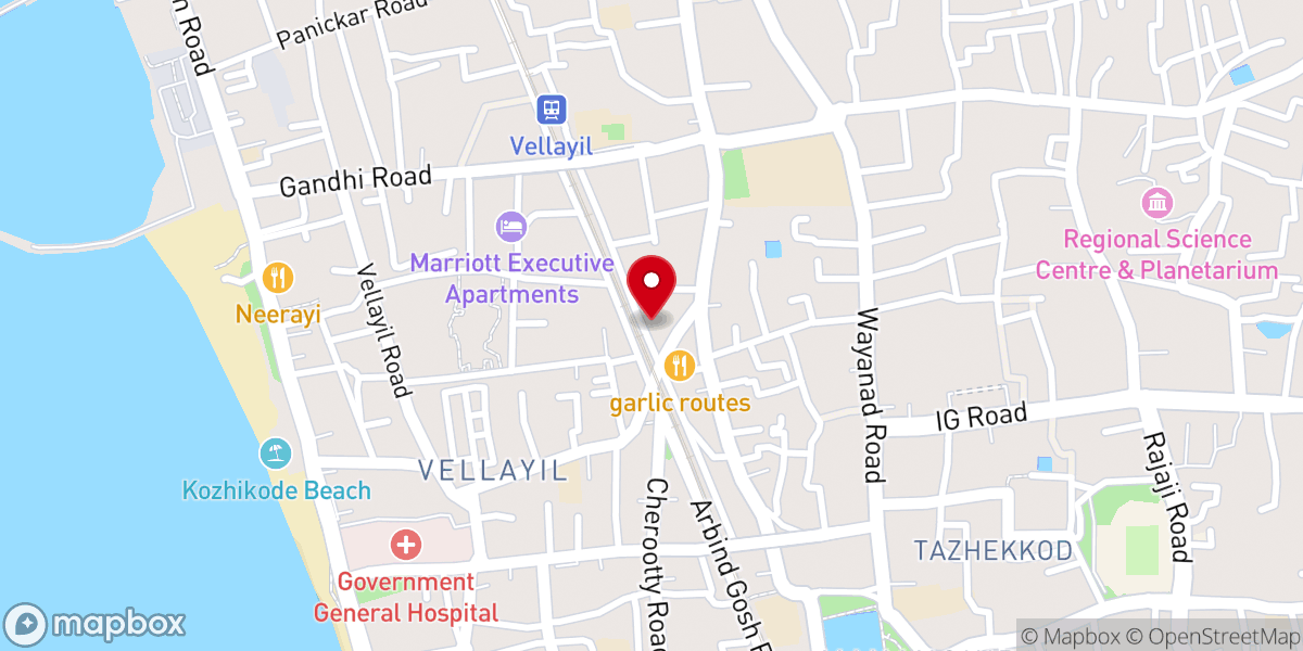Map showing location of CMI St Thomas Provincial House