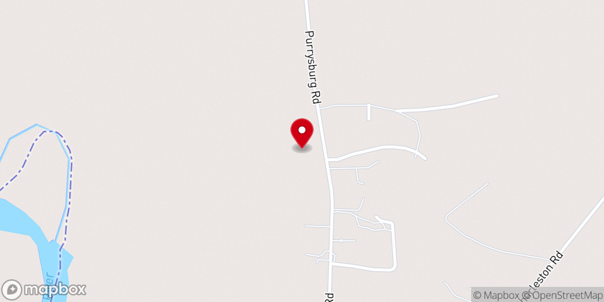 Map showing location of Mt Calvary Baptist Church