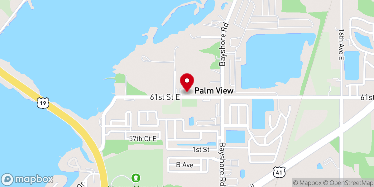Map showing location of Palm View Bible Church