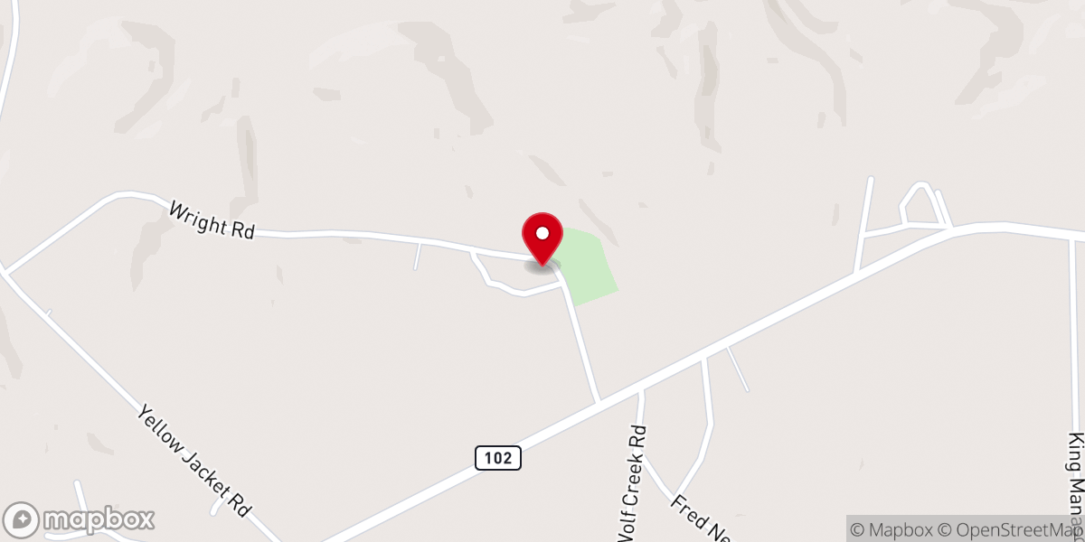 Map showing location of Union Hill Church