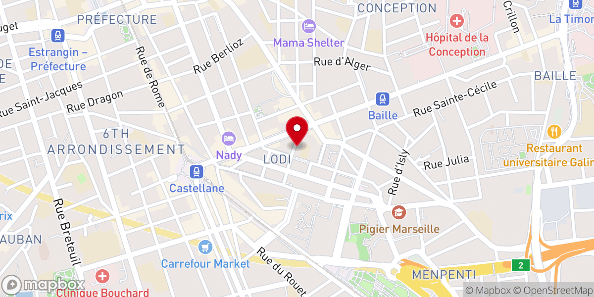 Map showing location of Missionnaires Lazaristes