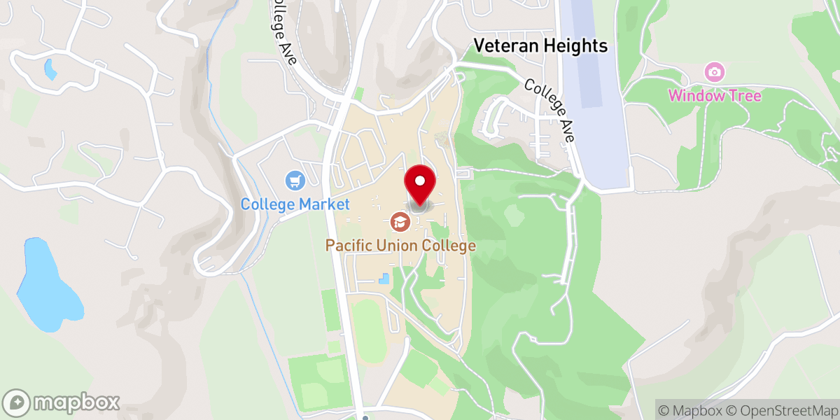 Map showing location of Angwin Pantry - Food Distribution Center