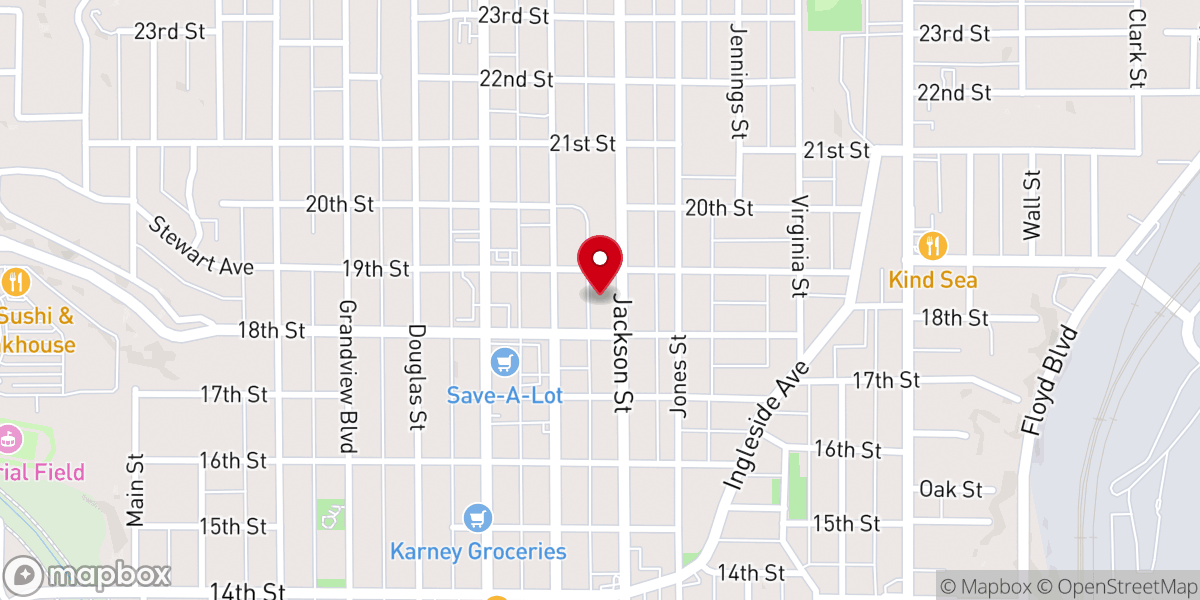 Map showing location of Diocese of Sioux City