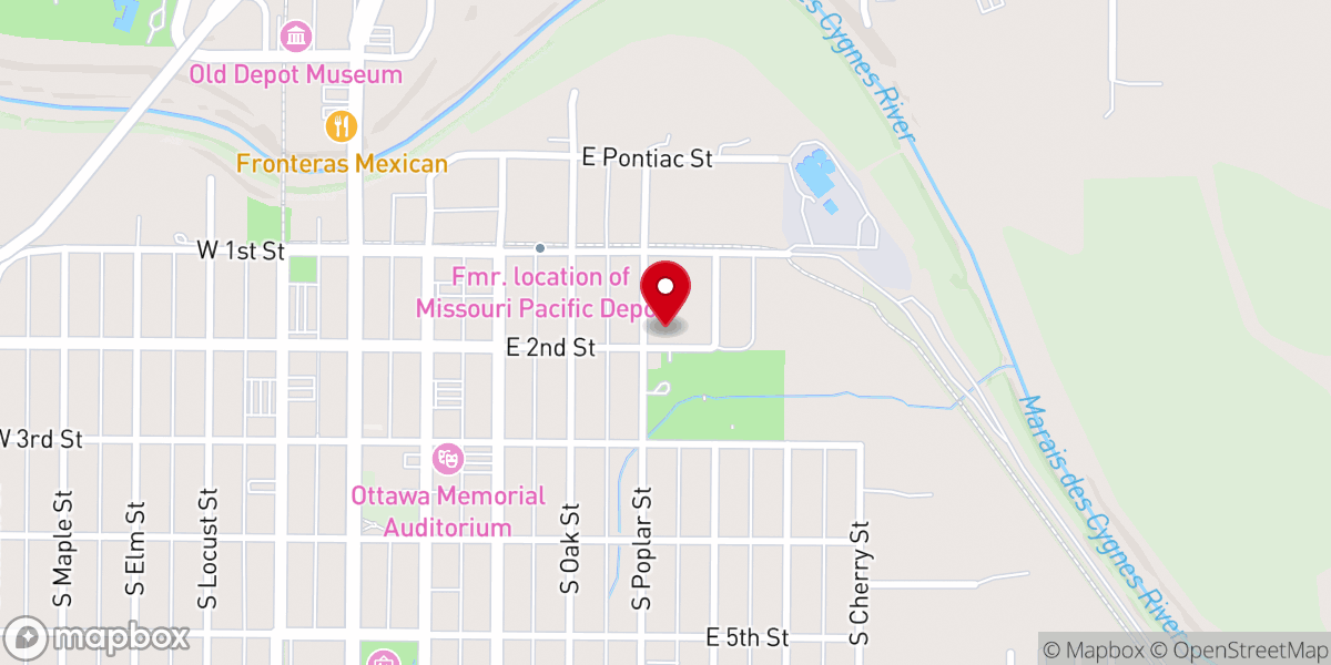 Map showing location of Bethany Chapel Baptist Church