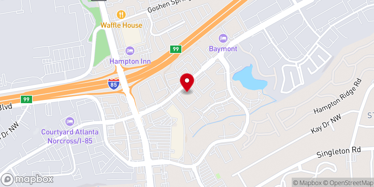 Map showing location of Iglesia de Dios Ministerial de Jesucristo Internacional - IDMJI - CGMJI -- GA NORCROSS