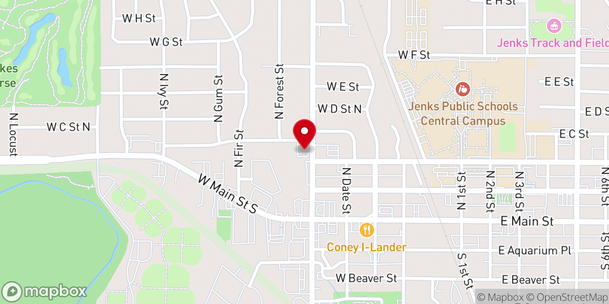 Map showing location of River Oaks Christian Church