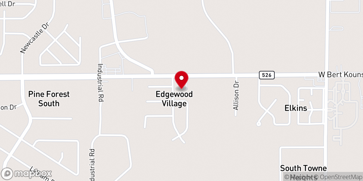 Map showing location of Shreveport Bible Church