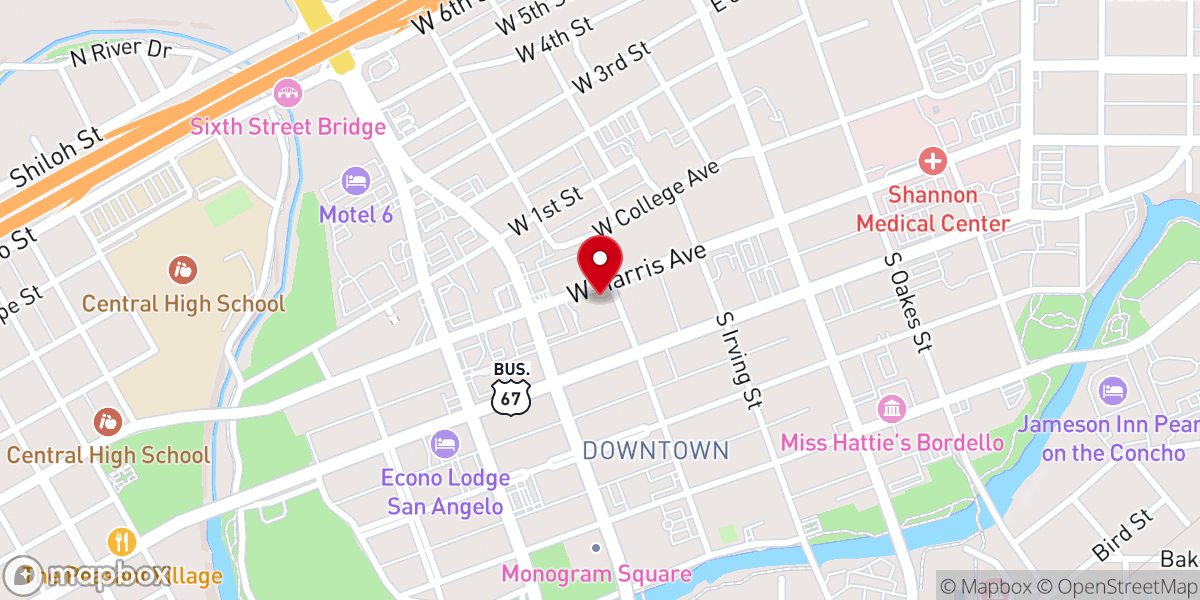 Map showing location of Emmanuel Episcopal Church
