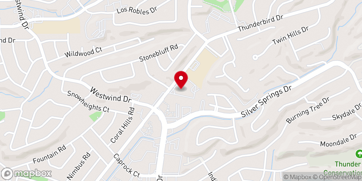 Map showing location of Western Hills United Methodist Church