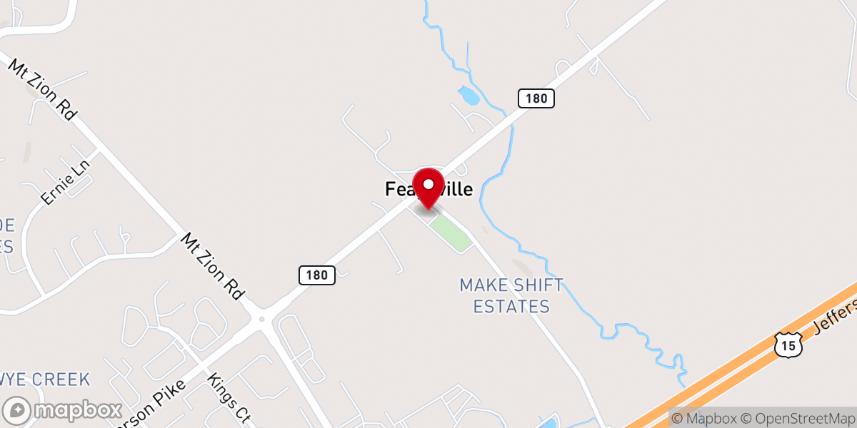 Map showing location of Saint Luke Lutheran Church