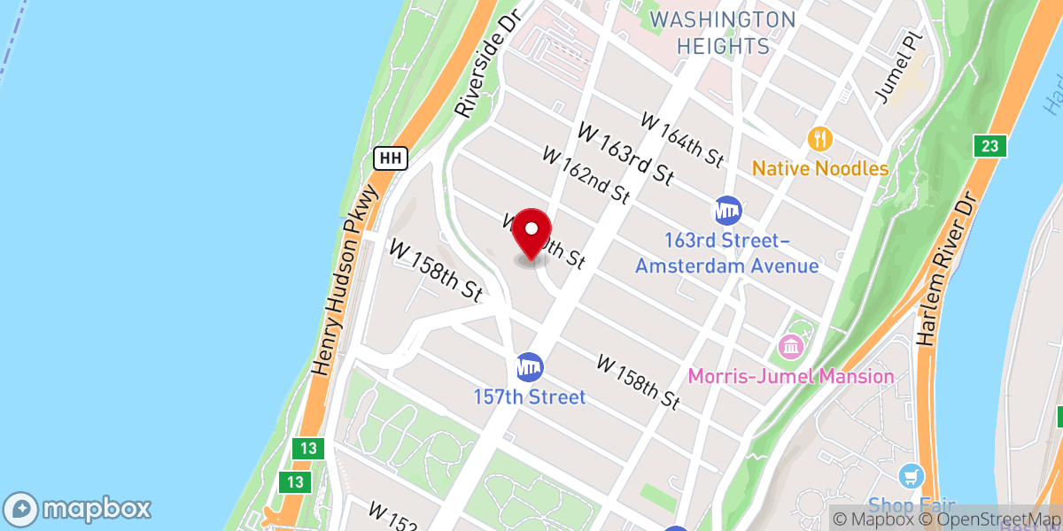 Map showing location of Paradise Baptist Church