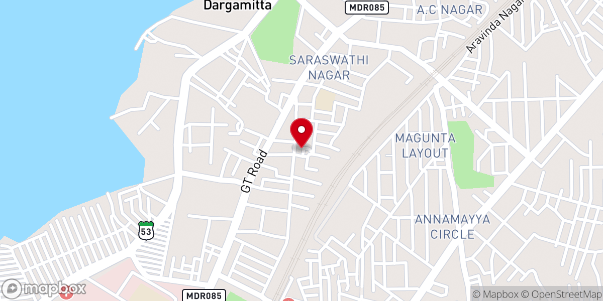 Map showing location of Immanuel Baptist Church