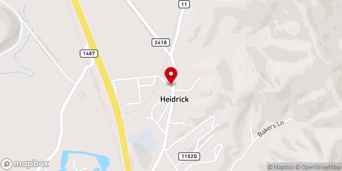 Map showing location of Highland Park Baptist Church