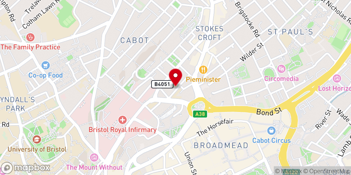 Map showing location of Charles Wesley’s House