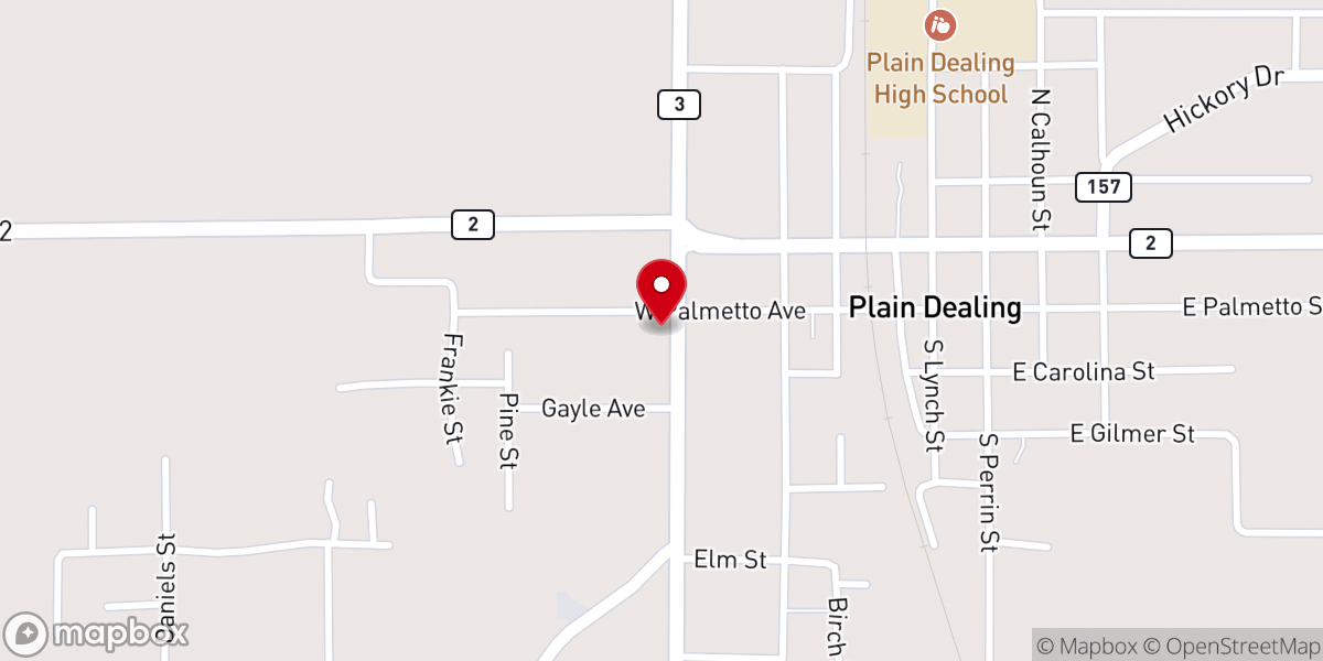 Map showing location of Bossier Parish EMS Medic 1