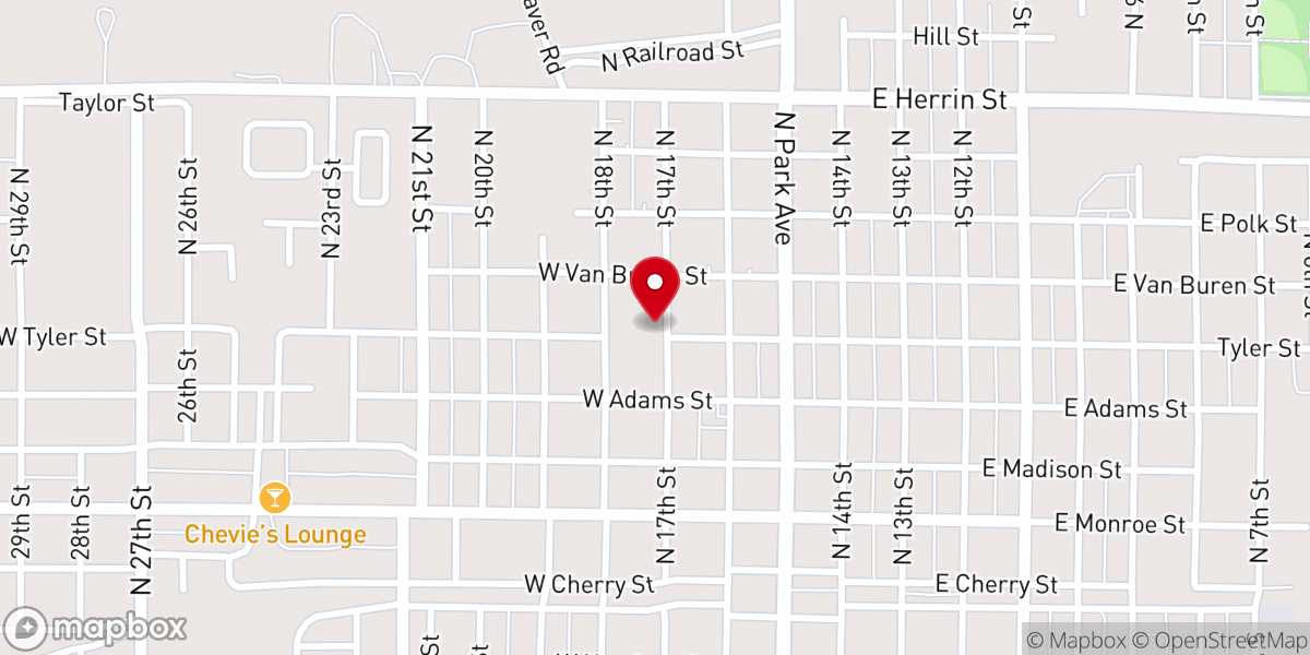 Map showing location of Herrin Community Pantry