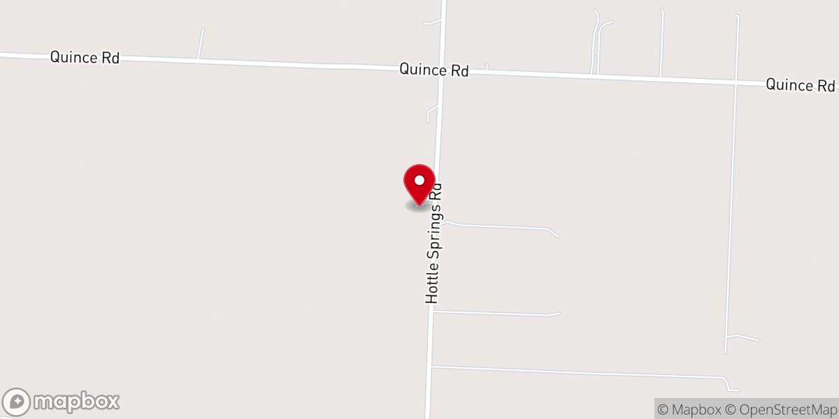 Map showing location of Hottel Springs Church of Christ