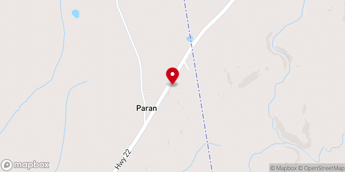 Map showing location of Paran Church