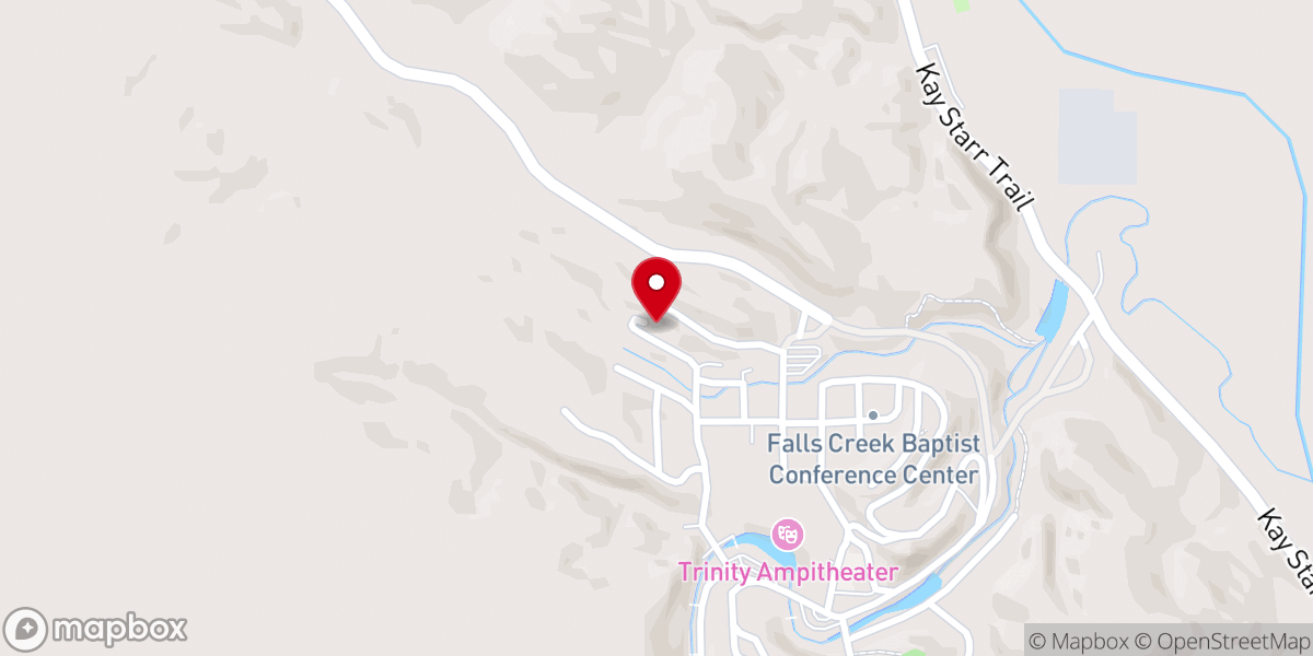Map showing location of Duncan Fair Falls Creek Cabin