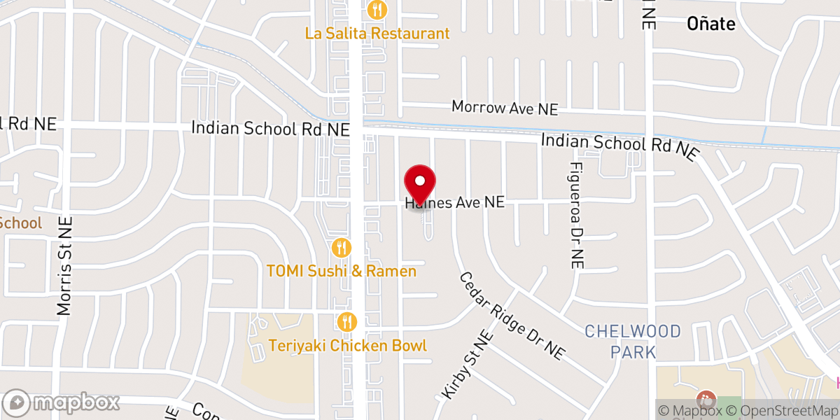 Map showing location of Los Altos Christian Church