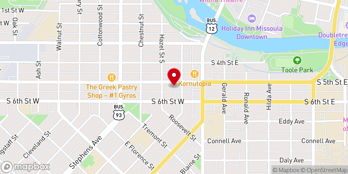 Map showing location of First Presbyterian Church