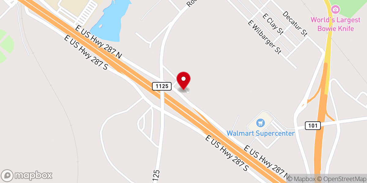 Map showing location of Chisholm Trail Smokehouse & Catering