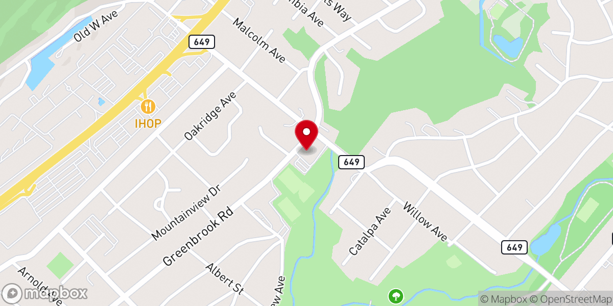 Map showing location of Trinity Reformed Church