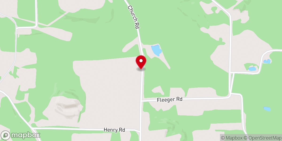 Map showing location of Canoe Ridge Church of God