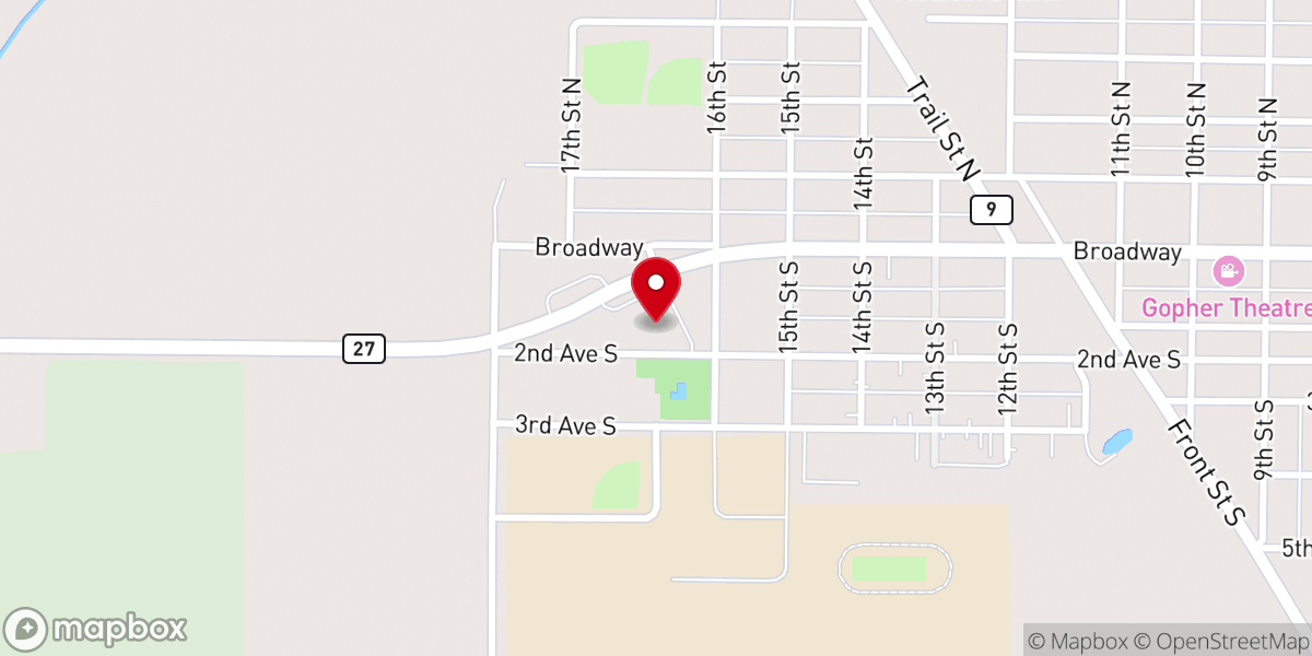 Map showing location of St John Lutheran Church