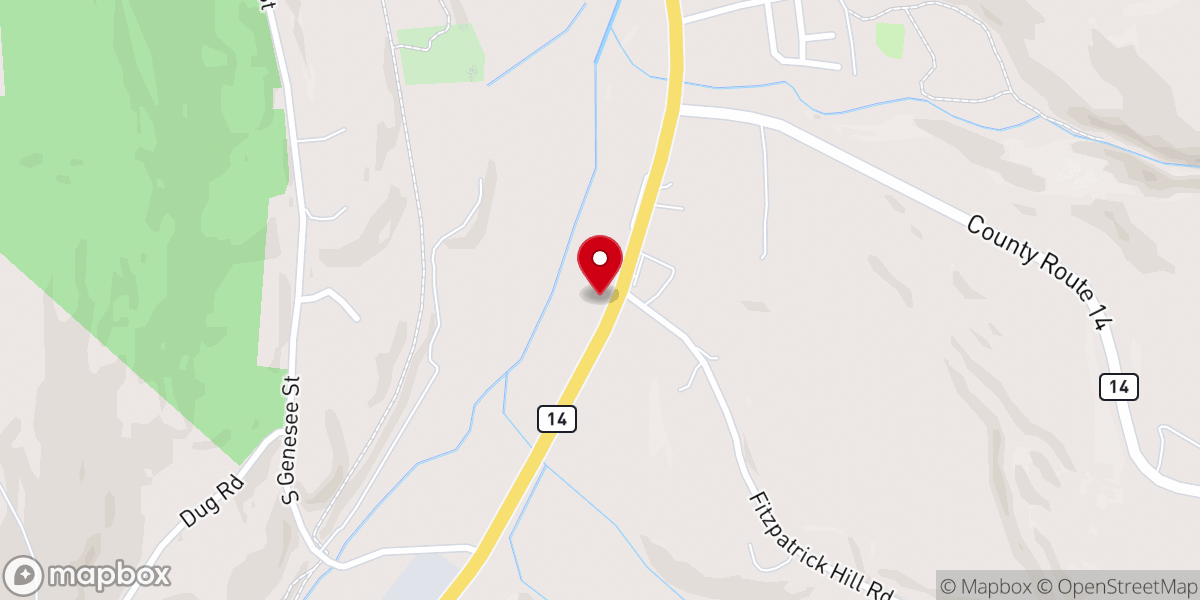 Map showing location of Bethel Fellowship Church