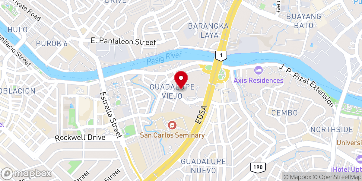 Map showing location of Nuestra Señora de Gracia Parish Church - Guadalupe Viejo, Makati City (Archdiocese of Manila)
