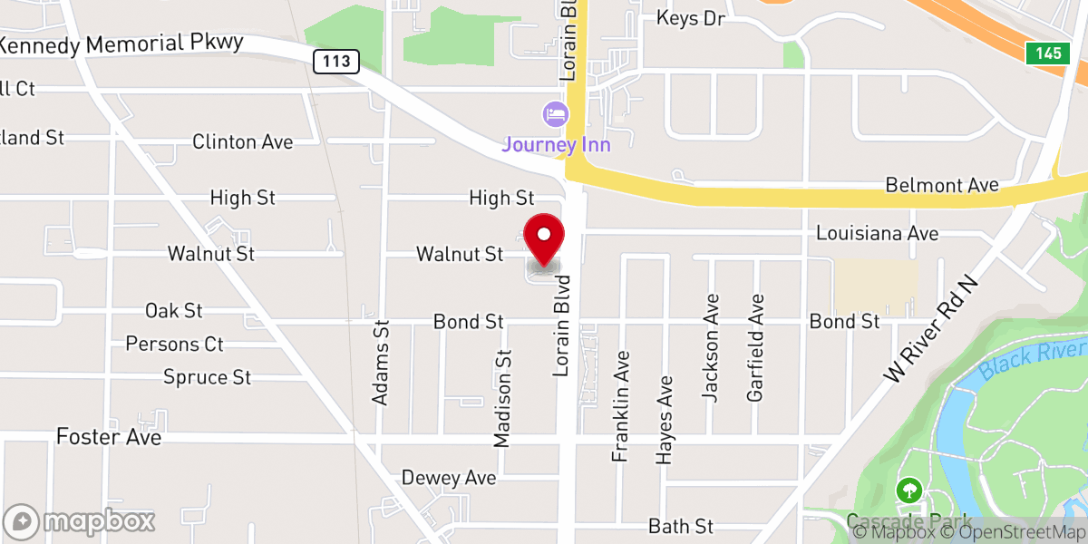 Map showing location of Harvest Christian Church