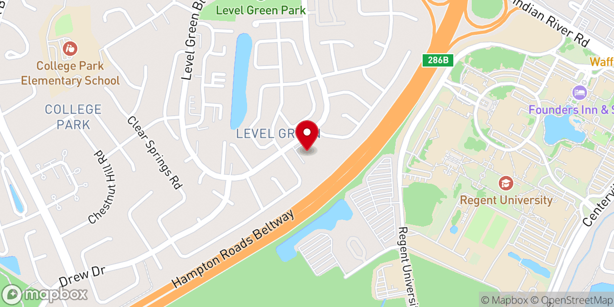 Map showing location of Level Green Baptist Church