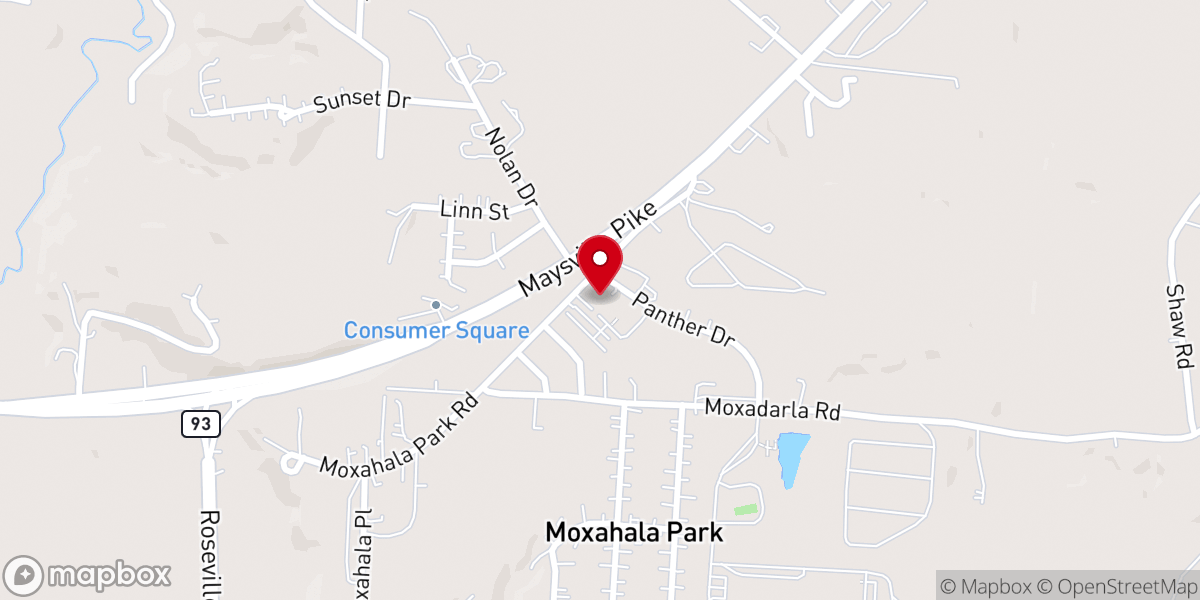 Map showing location of Rolling Plains Global Methodist Church