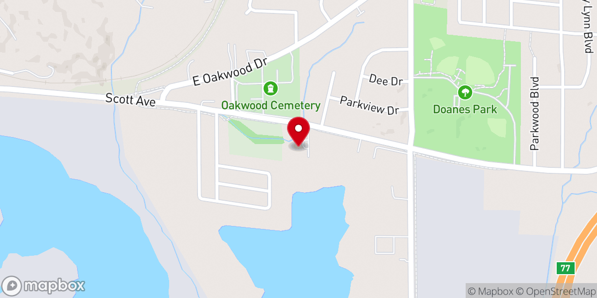Map showing location of Pleasant Hill Free Church