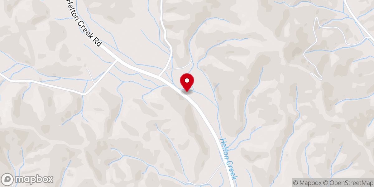 Map showing location of Sturgill’s Baptist Church